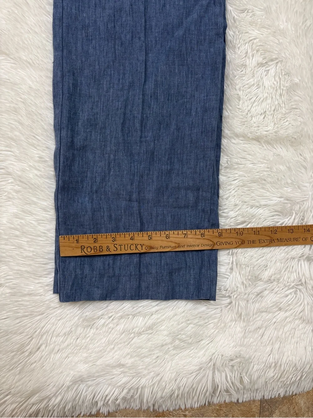 J. McLaughlin Dark Blue Linen Blend Dress Pants